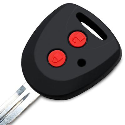 IKT 2 Buttons Silicone Cover for Keyless Keys, Black Red, Move, Tanto, Mira, Atley