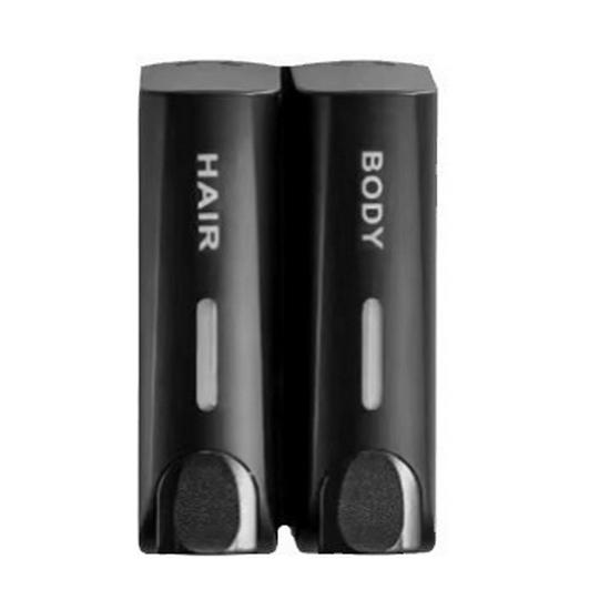 Dual-Head Wall-Mounted Soap & Shampoo Dispenser