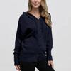 2026 new single-breasted hooded cardigan sweater, cross-border women's autumn and winter V-neck solid color knitted sweater