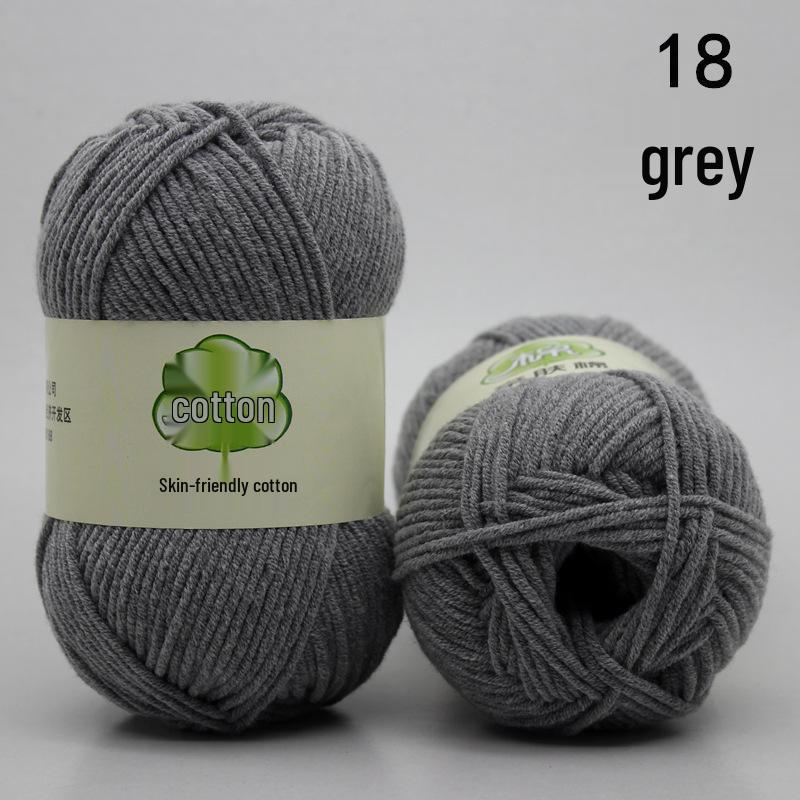 Combed 5-Ply Milk Cotton Yarn for DIY Knitting & Crochet - Medium-Thick Scarf & Blanket Material Pack