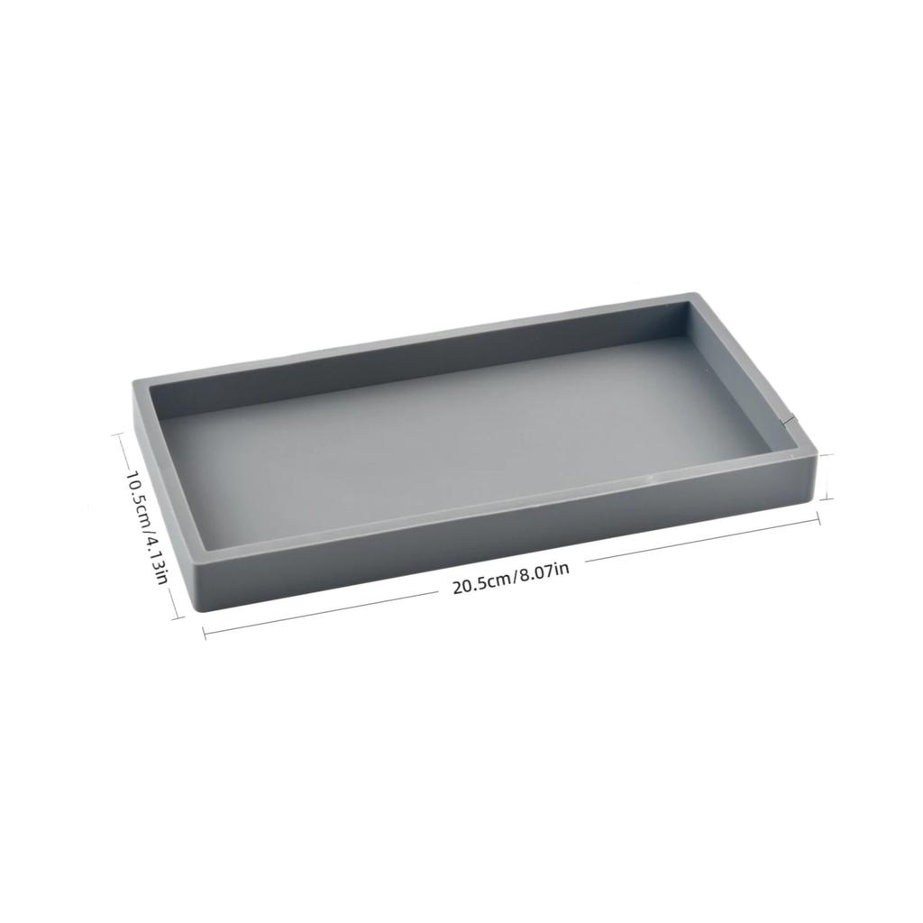 Hand Sanitizer Shampoo Storage Tray Silicone Tray for Bathroom Countertops Jewelry Display Tray for Decorative Storage