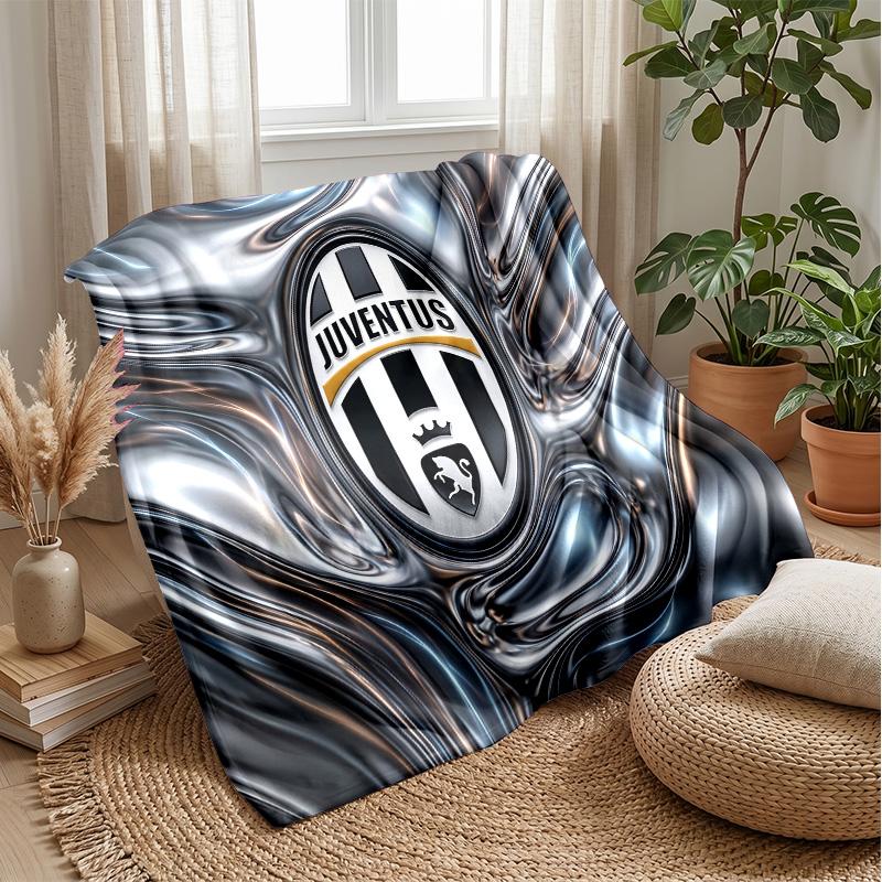 Juventus FC Themen-Decke Weiche Flanell-Decke Plüsch-Überwurf Gemütliche Sofa-Bett-Decke für Wohnkultur