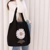 Daisy Canvas Shoulder Bag Student Handbag Women Small Shopping Bag Girl Flowers Casual Tote Bag