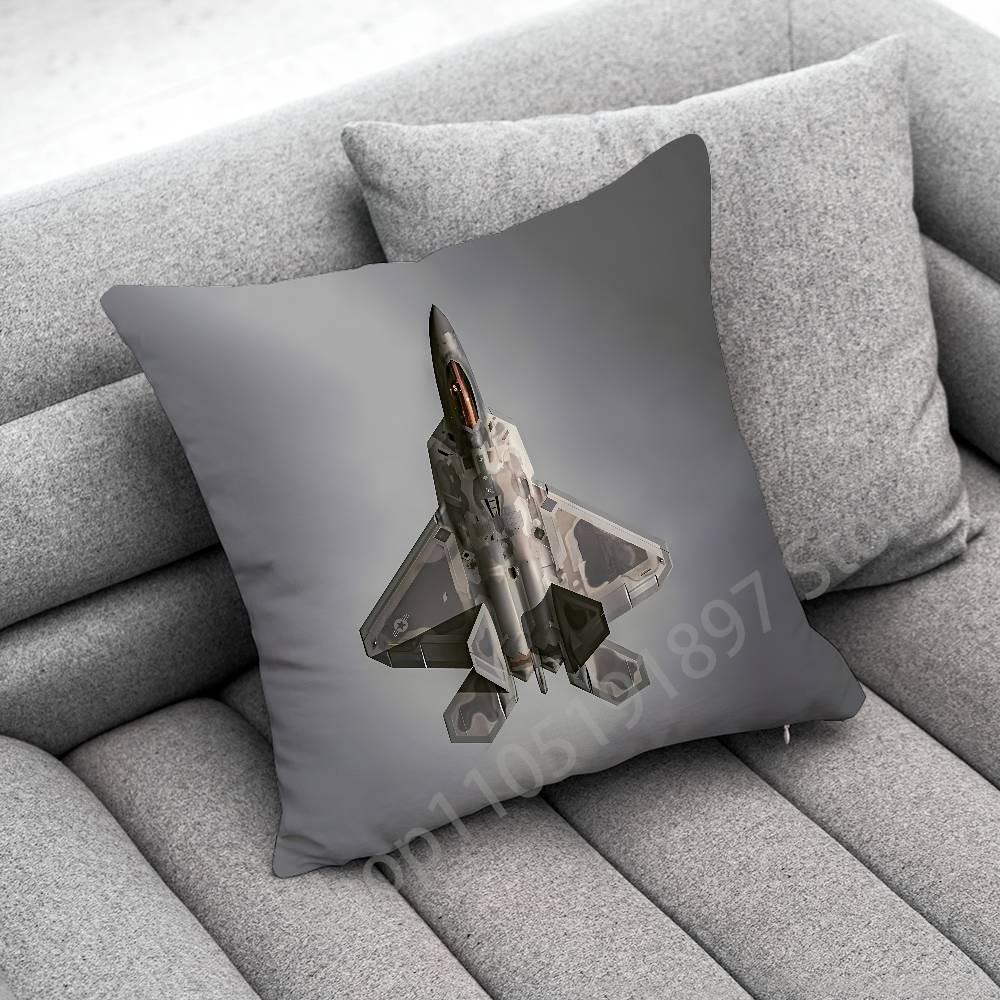 Fighter Plane F-F-22 S-SU-57 Raptor Throw Pillow Case For 55x55cm 30x30cm 50x50cm 45x45cm 40x40cm Square Chair Pillowcase Case