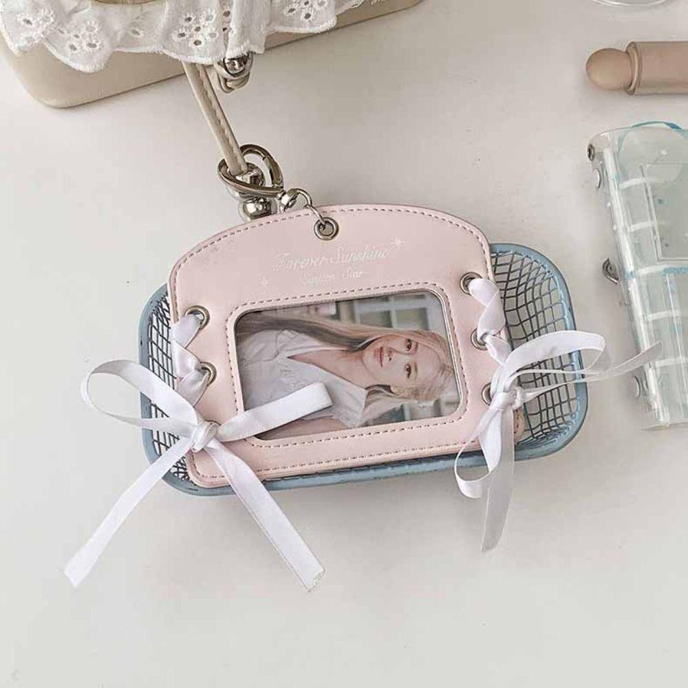 Süßer Koreanischer Idol Balletcore Fotoalbum Halter DIY Band PU Fotoalbum Halter Ausweis Hülle Kartenhülle Buskartenhalter Mädchen