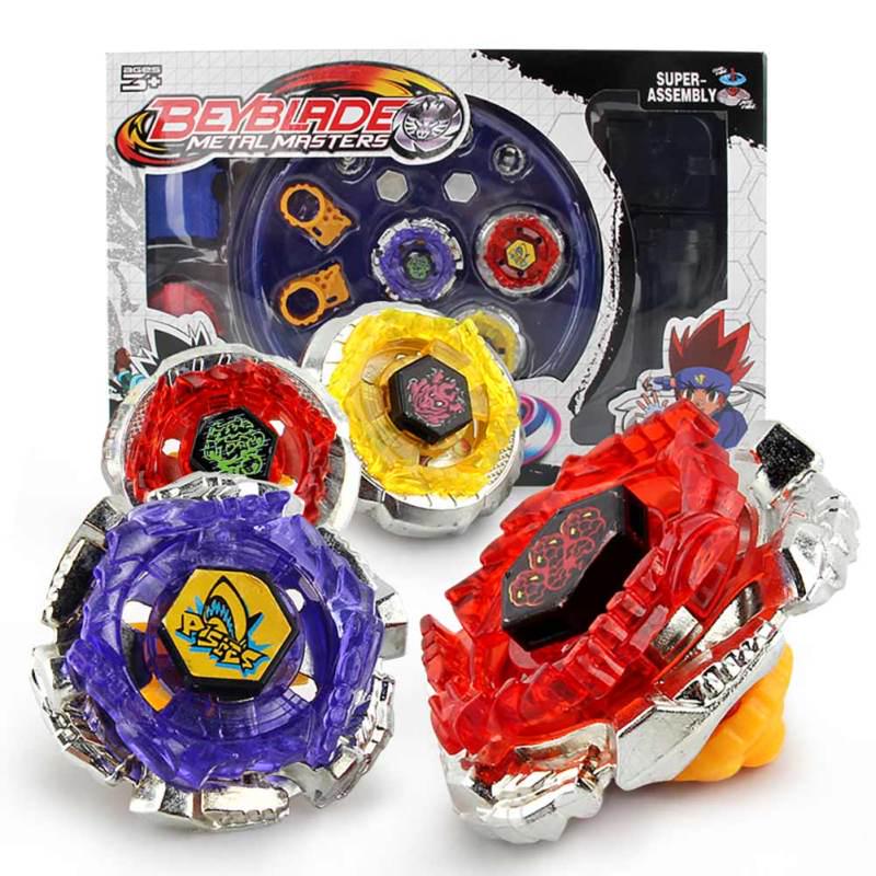 4pcs/set Cool Burst Beyblade Arena Spinning Top Alloy Kids Fighting Gyro Game Toys Children Gifts