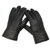 Winter Real Leather Gloves Men's Velvet Thickened Warm and Cold-proof Sheepskin Fashionable Outdoor Riding Gloves