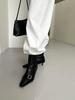 Retro inner heightening short boots women's boots new pointed belt buckle fashion western boots