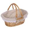 Basket Woven Wicker Flower Picnic Baskets Storage Wedding Girl Willow Handle Easter Handles Vegetable Garden Rustic Decorative