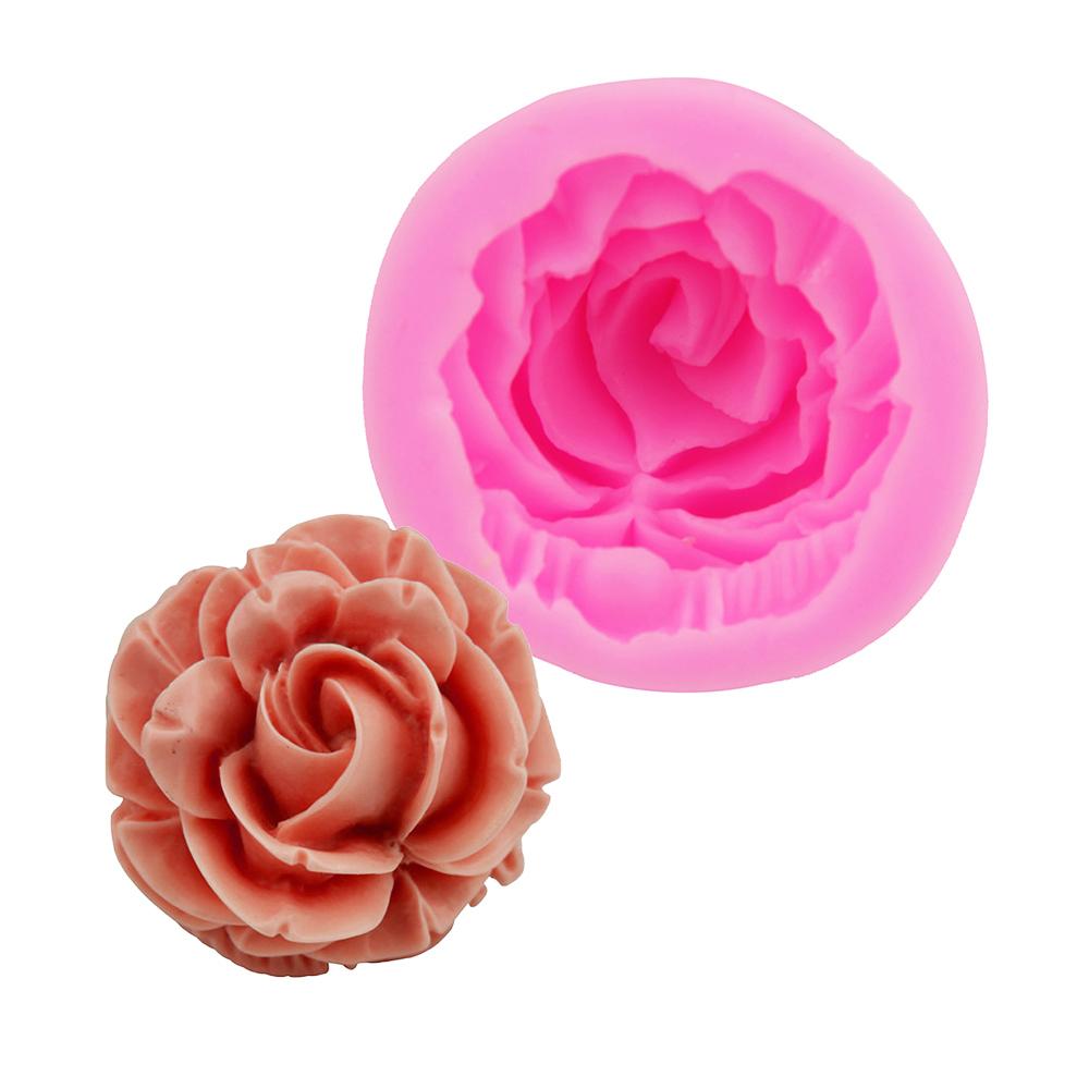 DIY 3D Rose Silicone Cake Mold Flower Fondant Mold Cupcake Candy Chocolate Decoration Baking Tool Clay Plaster Molds