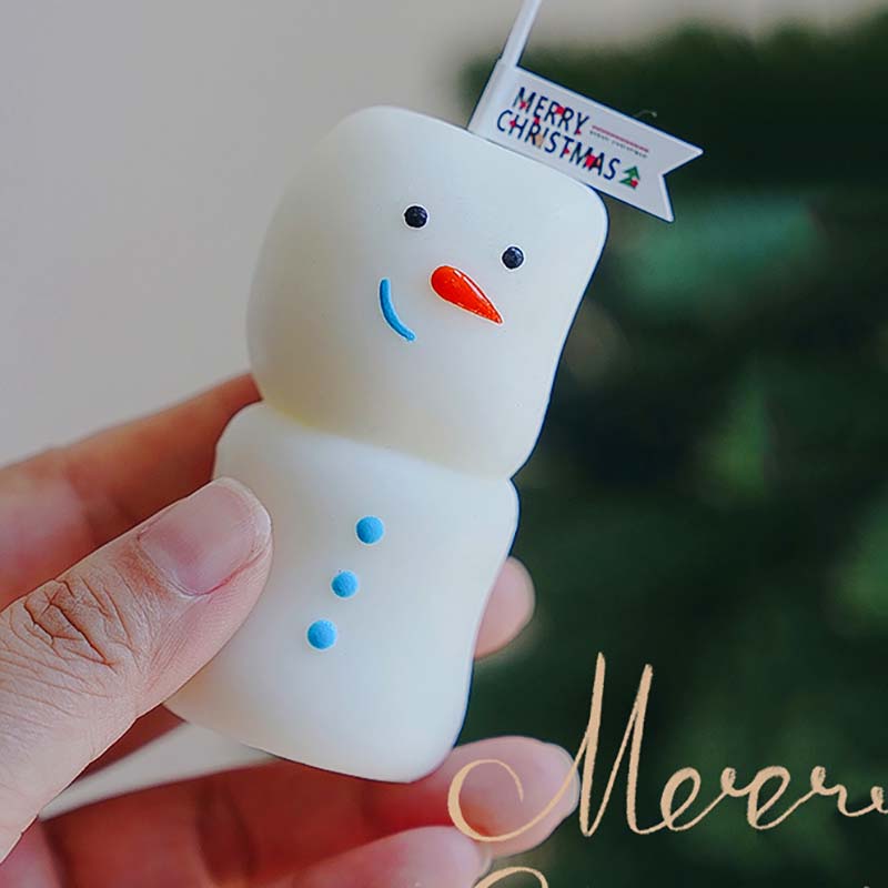 Christmas Scented Candles Home Decorative Candles Guest Gift Set Souvenir Snowman Candles for Xmas Holiday Decoration for Home