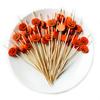 100pcs Smooth Surface Skull Bamboo Stick Natural Material Cocktail Sticks Toothpick  Thanksgiving