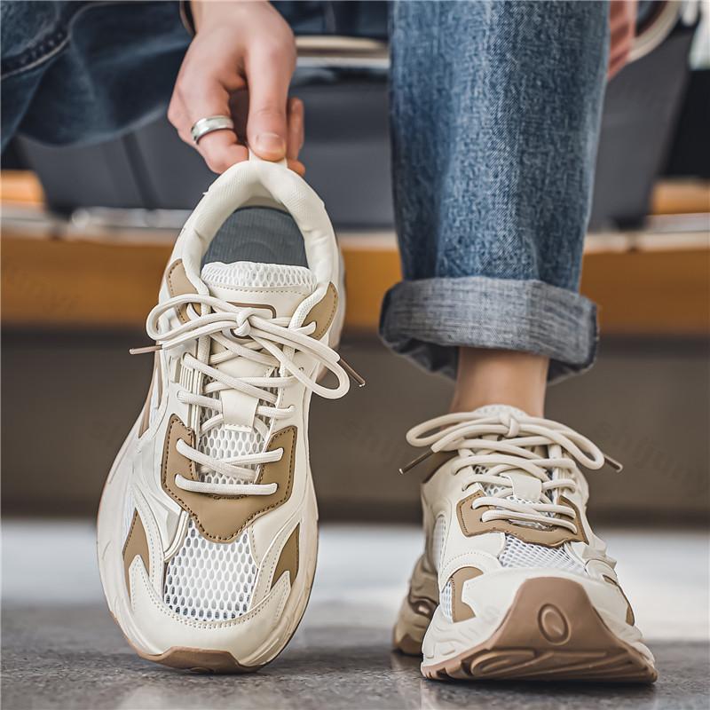 Fashion Men's Fashion Trend Casual Shoes 2025 New Summer Mesh Breathable Comfortable Sports Shoes Versatile Low Top Platform sneakers