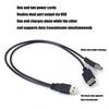 Double USB2.0 A Female Hub Splitter Cable 40cm Length USB2.0 Active/Passive Adapter Cord For Multiple Devices