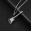 Retro Punk Music Guitar Necklace for Men Personalized Gothic Pendant Fashion Hip Hop Rock Singer Jewelry Gift