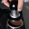 304 Stainless Steels Spring Loaded Coffee Tamper 58mm With Rippled Texture Base For Enhances Grip And Consistent Tamping