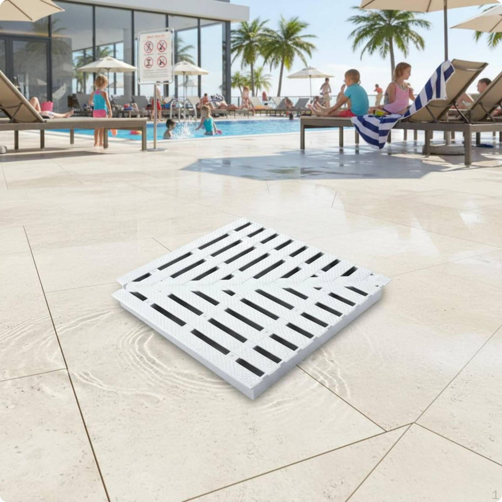 90 Degree Drain Grate Material Overflow Gutter Cover AntiSlip Texture Pool Corner Grille Grille Corner Joint