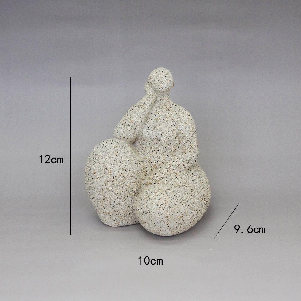 1 Stück Rote Sandstein Frau Statue - Klassische Harzskulptur mit eleganter Pose, Ideal für Wohnzimmer-, Schlafzimmer- oder Flurdekoration