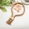 1Pc Boho Magnetic Curtain Tieback, Twisted Rope Wooden Bead Curtain Holders, Decorative Drapery Holdbacks for Bedroom Living Room