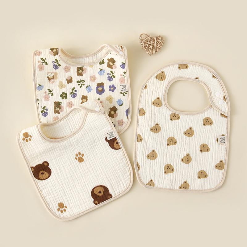 Vierlagige Mull-Baby-Swaddle-Decke mit Cartoon-Motiv - Anti-Schreck-Wickeltuch