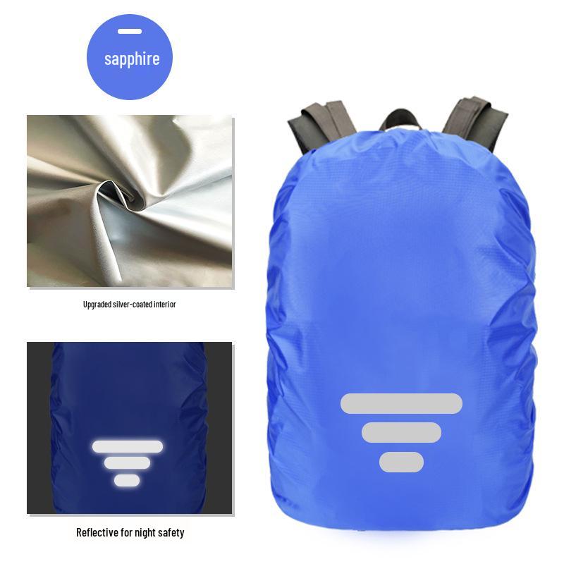 Reflektierende Wasserdichte Rucksack-Regenhülle - Schutz für Outdoor-Bergsteigen & Schultaschen.