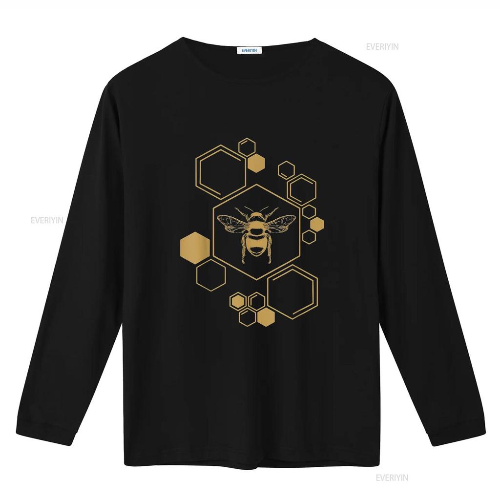 Mens Bee Beekeeping Honeycomb Honey Beekeeper T Shirt Black Medium Vintage Washed Stretched Homme Streetwear Unisex Comfortable