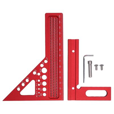 Woodworking Triangle Ruler Set Aluminum Alloy Multifunctional Compact Carpenter Square Woodworking