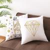 Sofa Pillow Cover, Cushion Cover, Nordic Home Textile Fabrics, Simple Golden Digital Printing