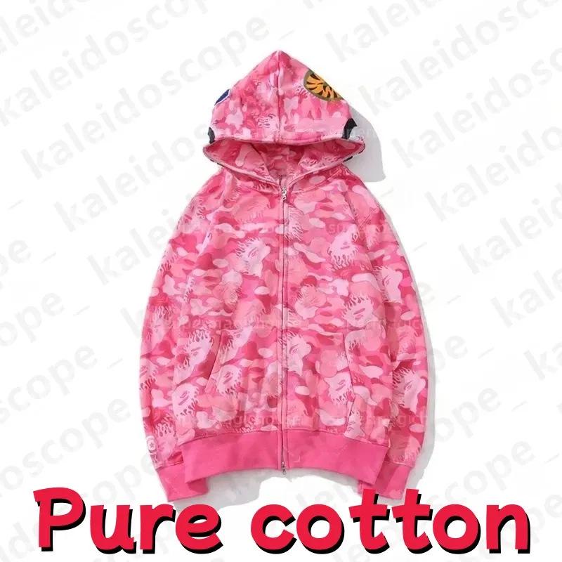 In-Stock Luminous Shark Head Camouflage Double Hood Sweatshirt - Unisex Fleece-Lined Autumn/Winter Outerwear