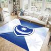 Portsmouth FC Design Kristall-Samt-Teppich Gemütlich Nicht?Rutschfester Teppich mit Aufdruck für Schlafzimmer Wohnzimmer Eingang