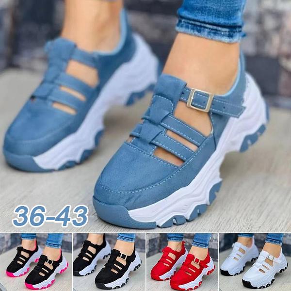 Sandalen Damen Sport Dickbesohlte Lässige Bequeme Slip-on Flache Schuhe Damen Erhöhung Vulkanisierte Schuhe