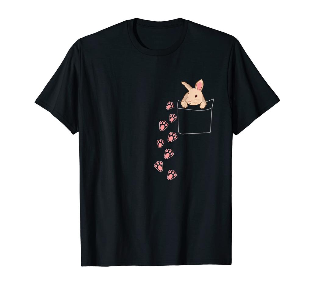 Kinder T-Shirt mit Osterhasen-Tasche und Grafik, Kaninchen