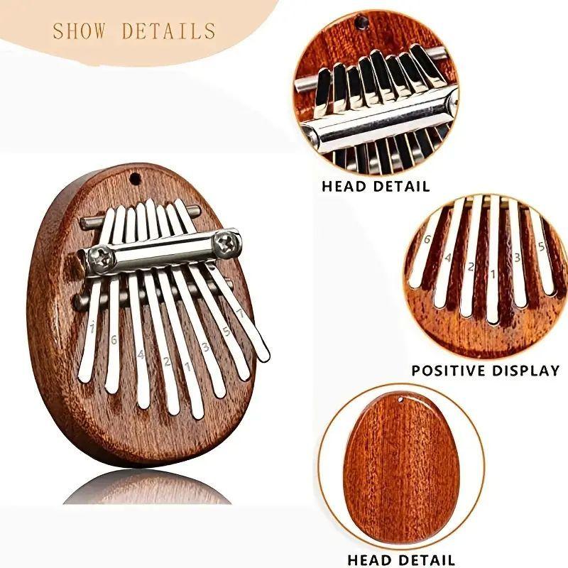 8 Key Mini Wooden Kalimba High Quality Exquisite Finger Thumb Piano Marimba Musical Good Accessory Pendant Gift 3