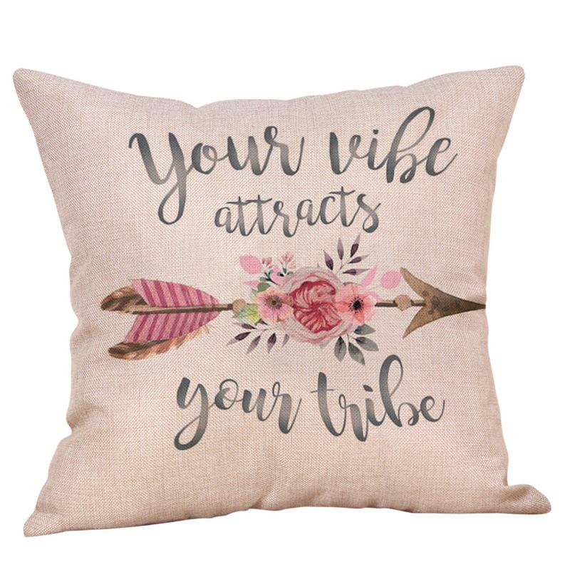 Arrow Feather Pattern Pillowcase: Stylish Sofa & Car Cushion Decor