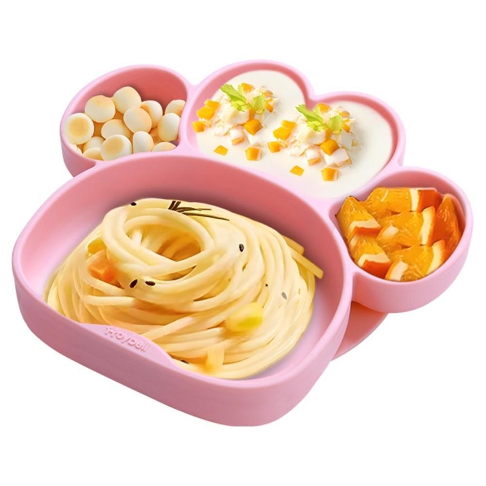 

Не содержащая БФА тарелка на присоске в виде кошачьей лапки, прочная детская посуда для кормления, детская посуда розовый