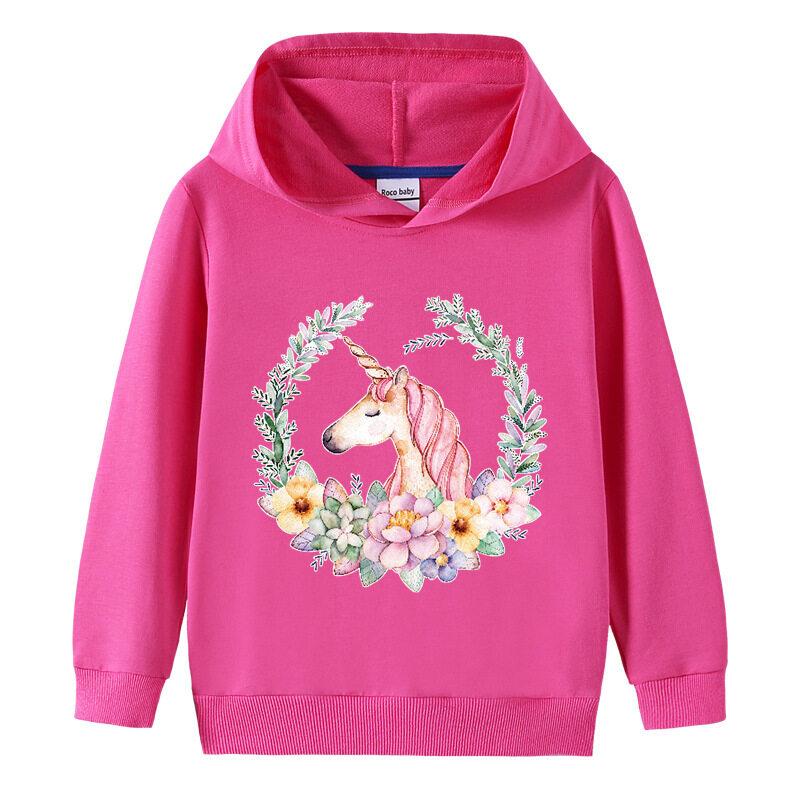Unicorn Hoodie Sweater with Pocket for Kids Boys Girls Children's Clothing Sweatshirt