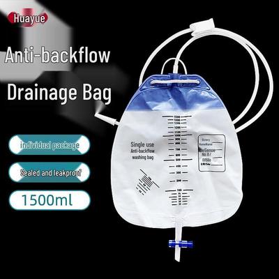 Thickened Disposable Anti-Reflux Medical Drainage Bag with Catheter Connector 