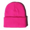 Unisex Fluorescent Acrylic Beanie – European and American Candy Color Knit Hat for Autumn and Winter