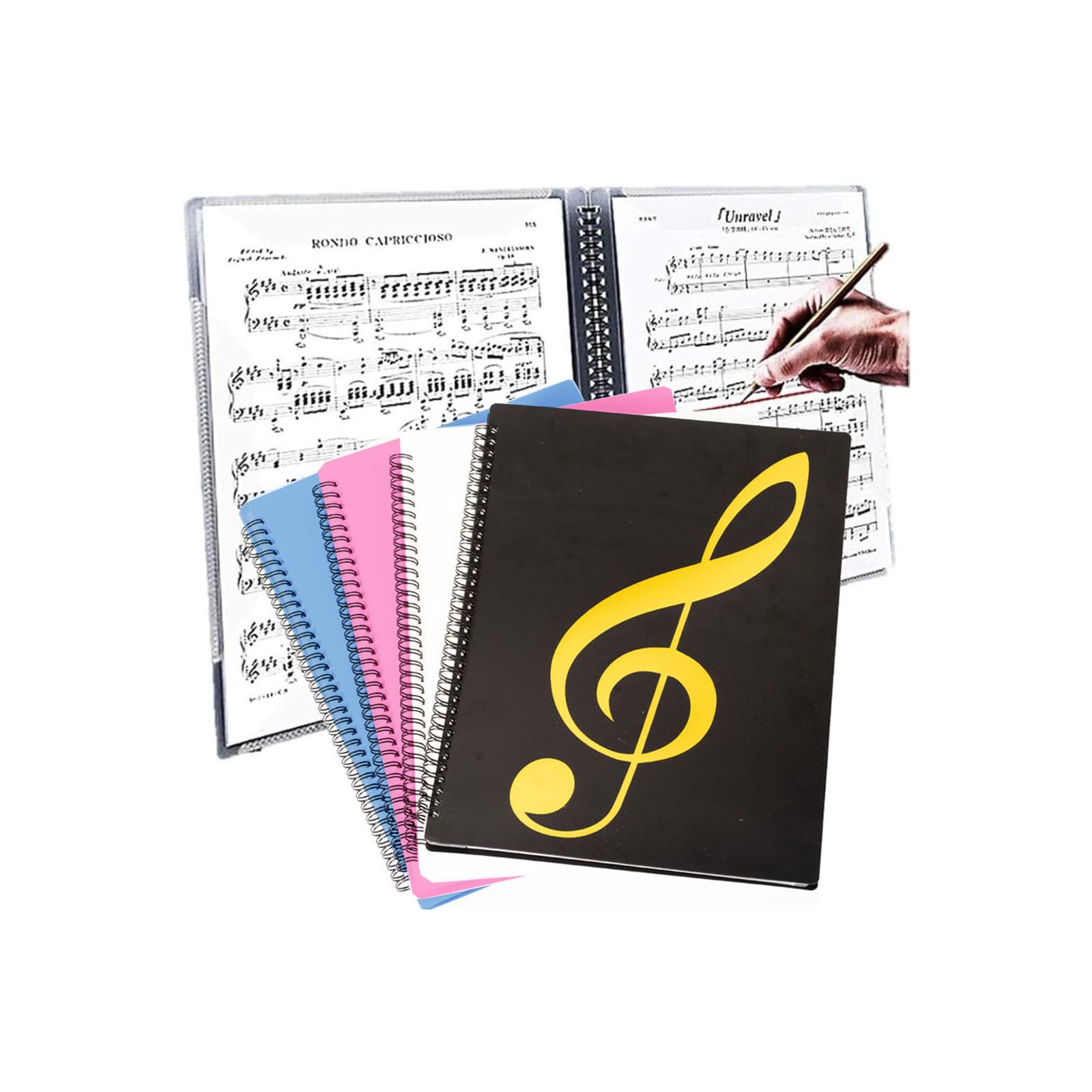 

Pochitto Mise Sheet Music 20 A4 for wind piano accompaniment File, Writable, 2-sided, sheets/40 pages, size, band, (Black) чёрный