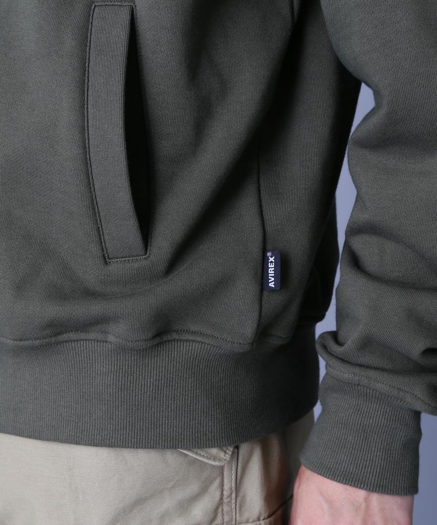 AVIREX FATIGUE STAND COLLAR ZIPUP SWEAT M 310 Olive Men's 783-4930001