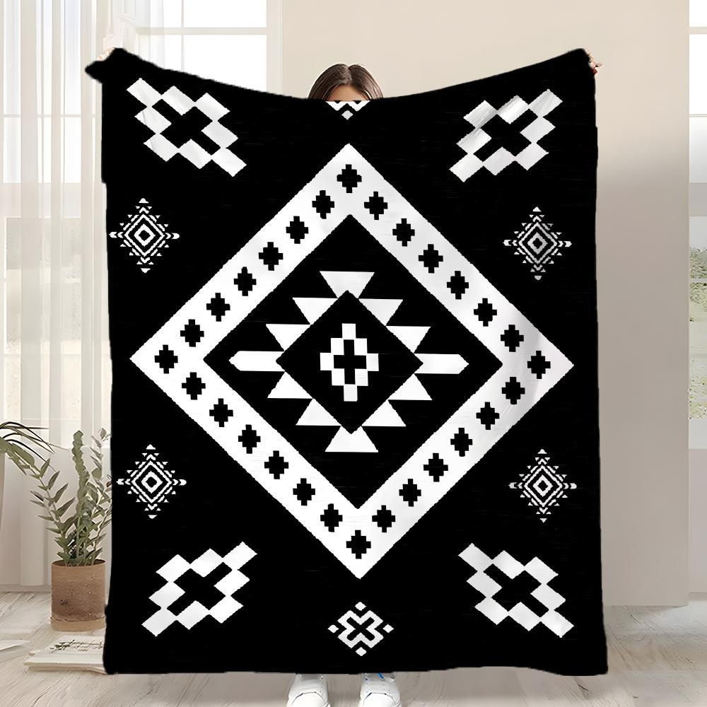 Trend Brand M-Marcelo Burlon Throw Kid-Friendly Flannel Throw Blanket Soft Warm Anti-Static Washable All Season