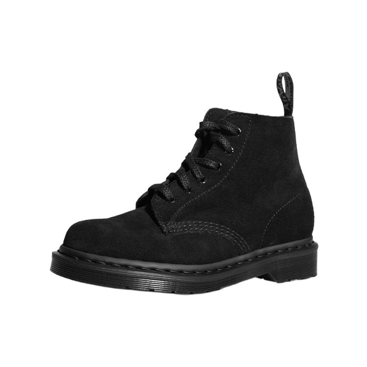 Dr. Martens Suede Lace-Up Flat Martin Boots Women Boots Black 27447001