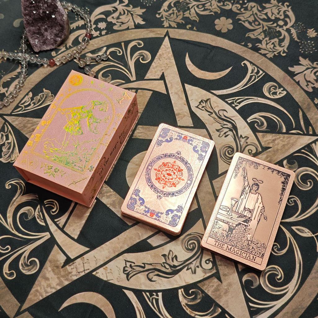 Waite Tarot Gold Foil Cards: Original Tarot Deck with Color Printed, Waterproof Cards & English Guide. Perfect for Table Gameplay.