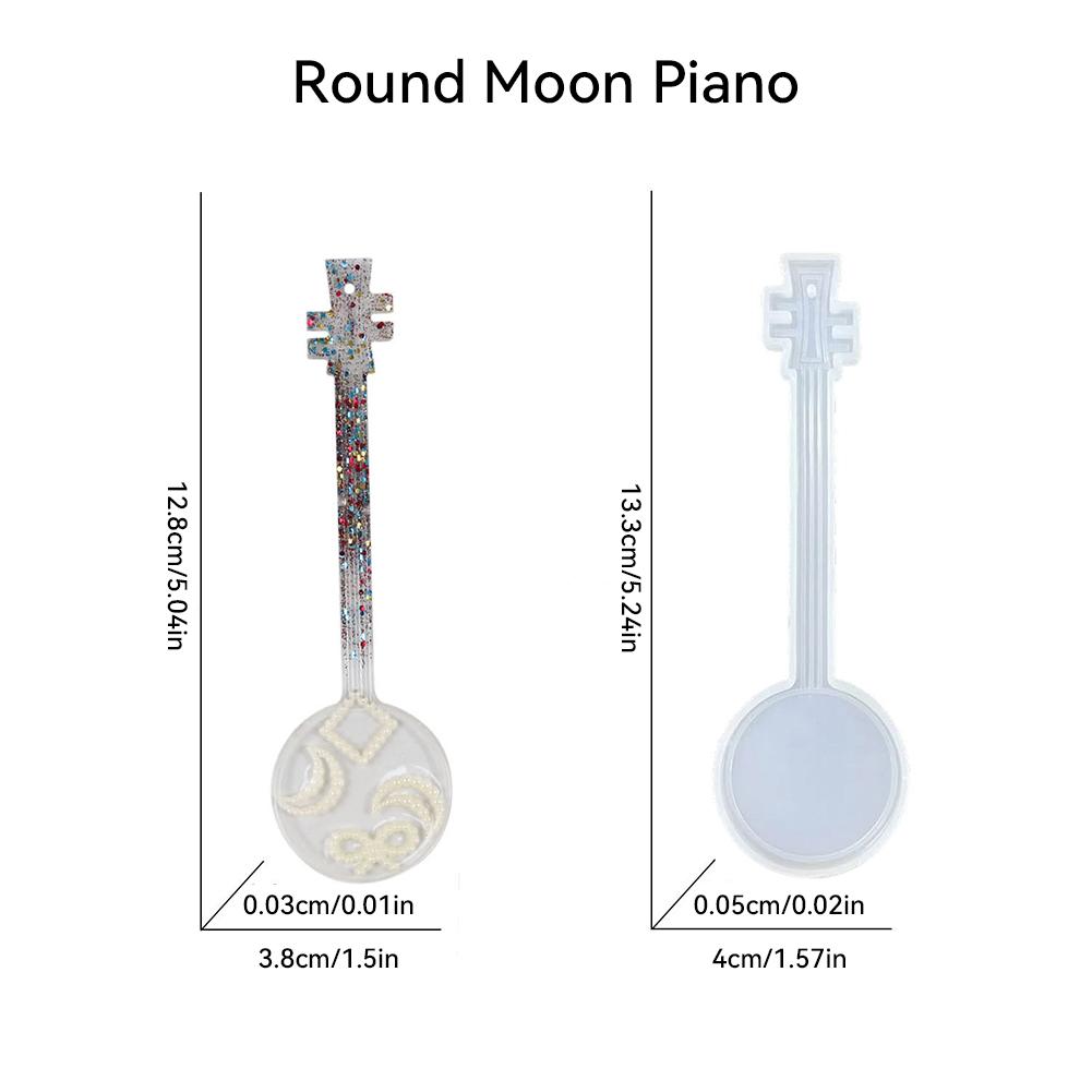 Silicone Bookmark Mold DIY Bookmark Mould for Resin Casting Including Feather Musical Instrument Pipa Shape #470562