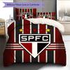 Sao Paulo FC2 Pattern Bedding Quilt Set  Home Decoration  Gift (1 * duvet cover + 2 * pillowcase  without core)