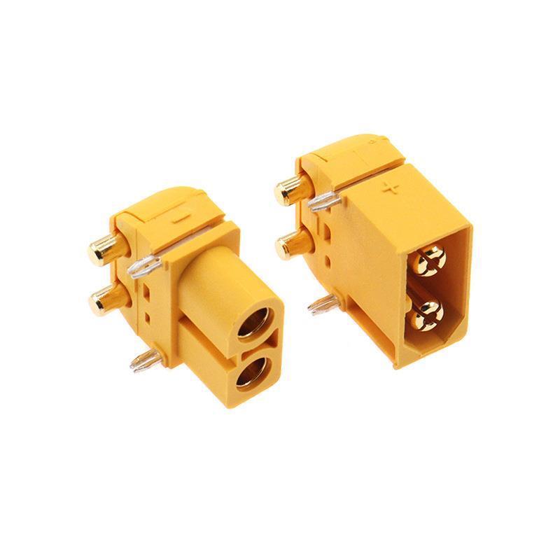 Amass XT60PW 90° Male/Female Solder Board Plug for Model Aircraft LiPo Battery Charging