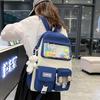 5 teile/satz Kawaii Schule Taschen für Teenager Mädchen Casual Leinwand Große Kapazität Student Bookbags Frauen Reise Rucksack Schulter Taschen