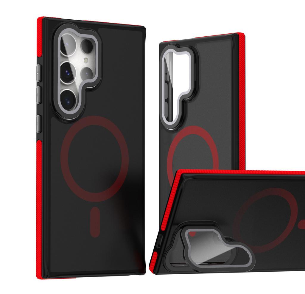 Applicable To Samsung S26Ultra Skin Sense Magnetic Mobile Phone Case Lens Holder S25Ultra Anti-drop Protective Case