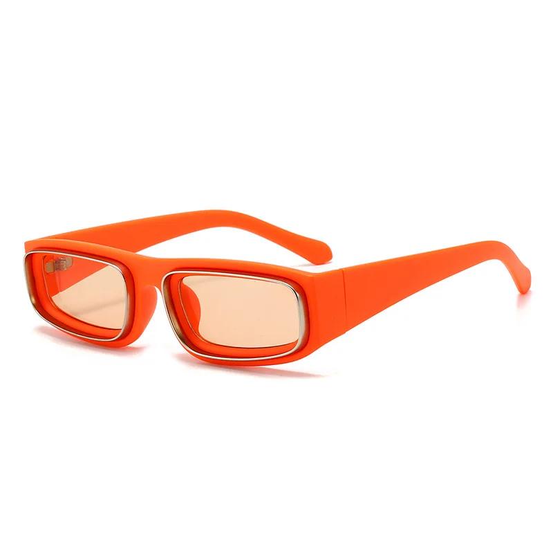 Occhiali da Sole Uomo alla Moda Lusso Rettangolari Piccoli Designer Quadrati Retrò UV400 Lenti Occhiali Moda per Uomo