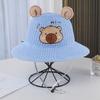 Children'S Sun Protection Hat Summer Cute Bear Ears Bucket Hat Breathable Boys And Girls Basin Hat Cartoon Sun Protection